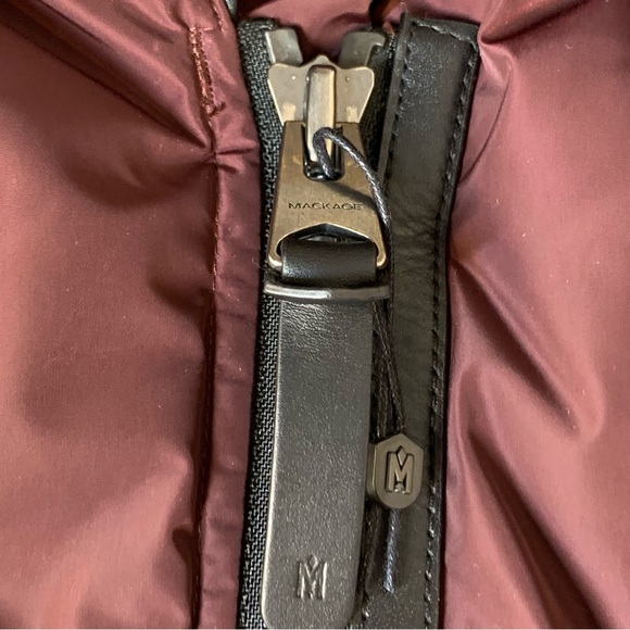 MXsold Mackage Adali Hooded Waterproof Down Jacket in Wine - Picture 13 of 16